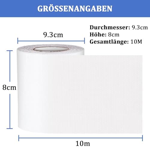 PE Planenband, Reparaturklebeband für Gewebeplanen, für LKW-Abdeckplanen, Markisen und Zelte, weiß, 5M * 8CM