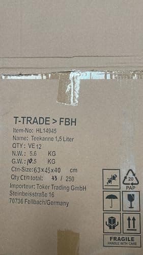 Teekanne aus Borosilikatglas mit Edelstahl-Sieb für Dobin - 1,5 Liter - Tropffrei, Hitzebeständig, Spülmaschinenfest
