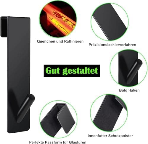 Edelstahl Duschhaken ohne Bohren Robust und Lange haltig Duschwand Zubehör Handtuchhalter Glasshütte Dusche (4 Stück)