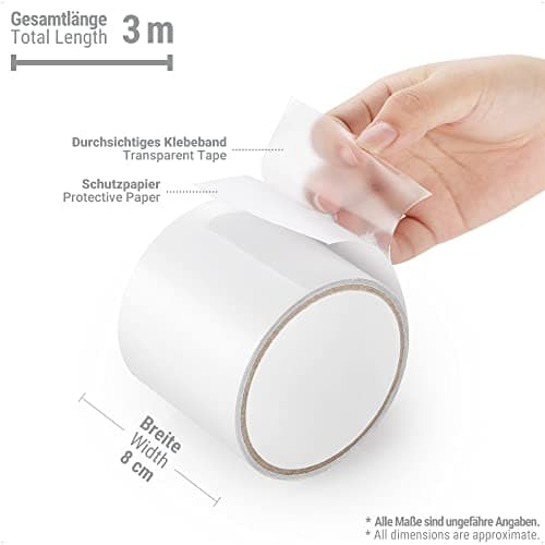 Ecooe Wasserdichtes Klebeband für Zelt und Markise 10M x 8CM Professionell geeignet für Reparaturen und Flicken
