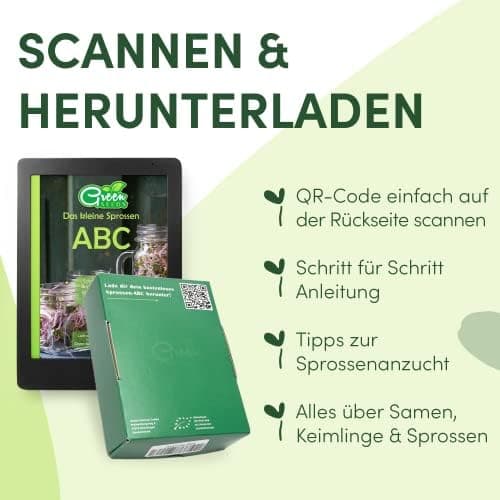 Kressesieb 2er Set [Das Original] | Edelstahlsieb mit Keramikschale | Für Anbau von Keimrutpen | 14 x 14cm Sattel + Spro