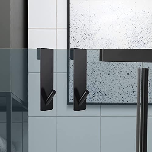 Duschhaken ohne Bohren Edelstahl 2 Stück Handtuchhaken für Bad Tobias Bad Accessoires (17,8cm Schwarz)  
Duschhaken ohne