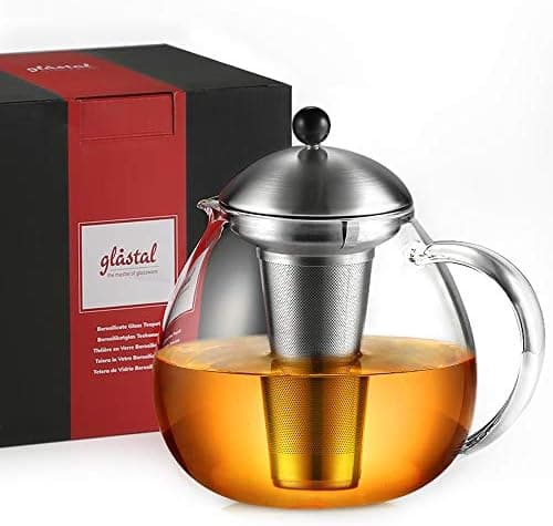 Glastal Bronze Teekanne 1500ml Edelstahl Teewärmer für Teebegeisterteuled
Glastal 1500ml Bronze Teekanne mit Stövchen fü