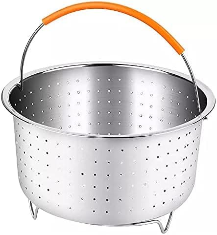 Edelstahl Dampfgarer Dampfeinsatz, Instant Topf Zubehör - Kochen & Gemüse Dampfkorb, Dämpfkorb für Schnellkochtopf mit S