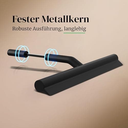 Silikon Duschabzieher ohne Bohren für Duschkabinenabzieher - Extra breiter Abzieher & Wischer - 24 cm Lippe