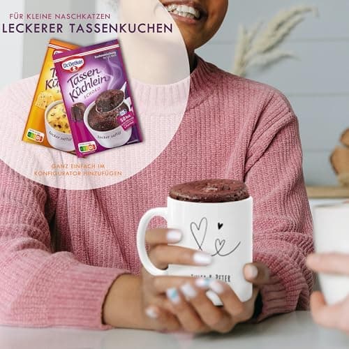 Personalisierte Tasse mit Namen und Motiv – 325ml, Keramik, vers. Farben – Geschenkidee für Männer und Frauen – Jahresta