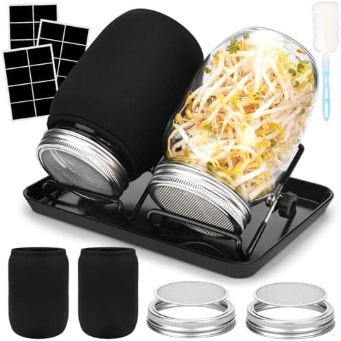 UCAMP Microgreens Keimbehälter 2er Set, ideal für Anbau von Sojasprossen, Anzuchtset für frische Microgreens, gemütlich