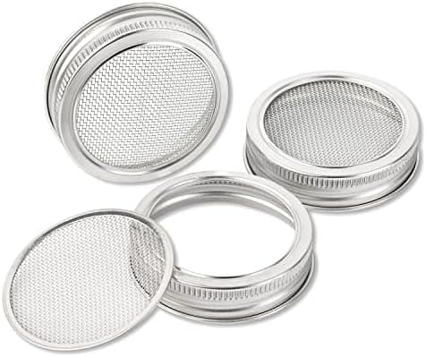 Schramm® Keimglas für Sprossen mit Gestell - Sprossenglas Keimgerät Set, 2 Ersatzgläser ohne Deckel, 750 ml, Keimglas-Er