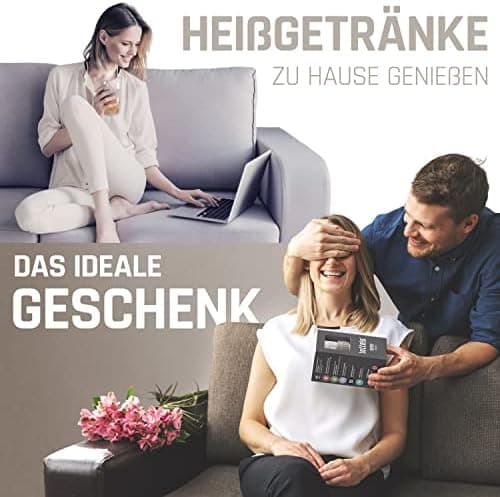 Teebecher mit Sieb 380ml Doppelwandig Taupe