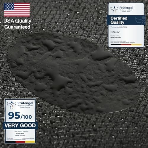 aZengear Reparaturflicken – Wasserdicht, Selbstklebend, Reiß- und Temperaturresistenter Daunenjacken-Reparatur-Stoff (Sc