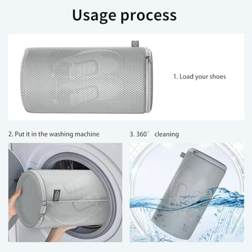 Kimmama Waschbeutel Schuhe 125 g/m² Mesh Langlebiger und wiederverwertbarer Waschbeutel Reiseorganisation (7"×15")  
Kim