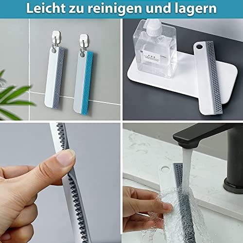2X Fensterabzieher, Duschabzieher Set – Silikon Fensterwischer mit Abziehlippe – für Auto & Haus – streifenfrei & kratzf