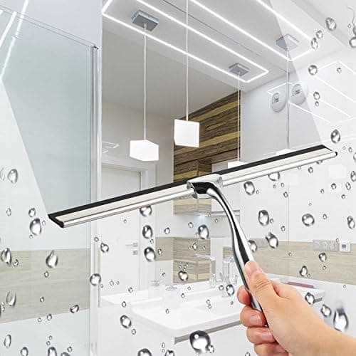ECOOE Silikon Duschabzieher 33cm Schwarz, für Bad und Badezimmer
| ECOOE Silikonduschabzieher ohne Bohrungen, für Glass
