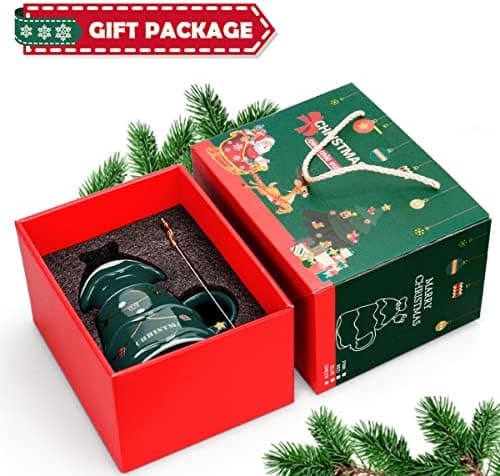 Keramik Kaffeebecher Set - Bestes Geschenk für Eltern, Freunde und Weihnachten