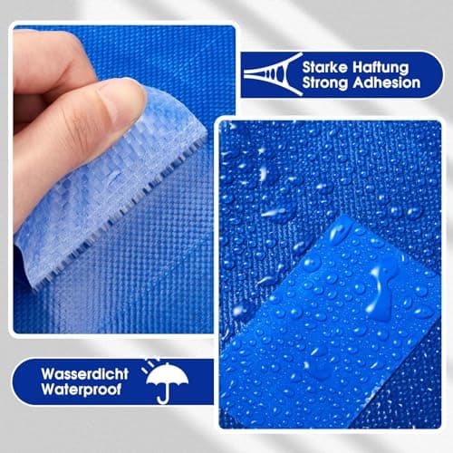 Sinmoe PE Planenband für Lkw-Reparatur - Wasserdicht - Zelt-Flicken - Kfz-Anhänger-Reparatur (8cm x 8m, Transparent)