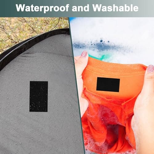 Hopton Wasserdichtes Textilklebeband Selbstklebend für Cabrio-Reparatur Schwarz, Zelt und Sonnenschirm, 10cm x 1.6m