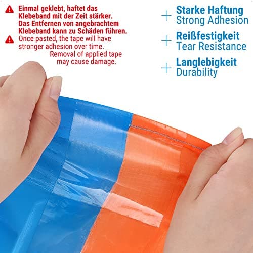 Ecooe Planen Reparatur Set für PVC-beschittene MarkisenSonnenschirmPavillonPartyzelt professionell Wasserdicht 10M x 10C