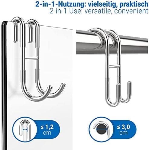 Ecooe Duschhaken Ohne Bohren Handtuchhalter Glasduschwand 2er Set