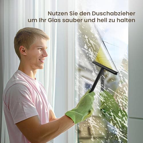 EMKE Duschabzieher Schwarz Silikon für Spiegel und Fenster
| EMKE Duschabzieher Schwarz Silikon, 22 cm breit, ohne Bohr