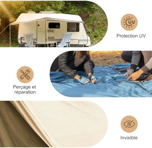 Unsichtbares Zelt-Reparaturband für Markisen und Pavillons, UV-beständiges Luftbett-Reparaturset (grau)
| Klebeband für