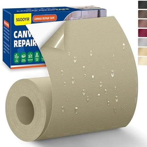 Selbstklebender Textilkleber 10x200cm, Wasserdicht Repair Patch, Zelt Stoffspar Patch für Sofa RV Markisen Stühle