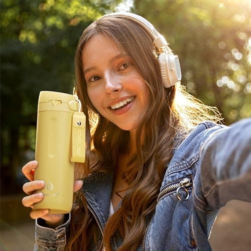 Ideaux Isolierbecher 14oz (420ml) | Doppelwandig | Eign. für Kaffee & Tee - Grün | Auslaufsicher | Reisebef. | Heiß & Ka