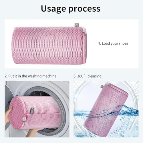 Kimmama Waschbeutel Schuhe 125 g/m² Mesh Langlebiger und wiederverwertbarer Waschbeutel Reiseorganisation (7"×15")  
Kim