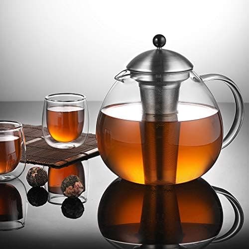 Glastal Bronze Teekanne 1500ml Edelstahl Teewärmer für Teebegeisterteuled
Glastal 1500ml Bronze Teekanne mit Stövchen fü