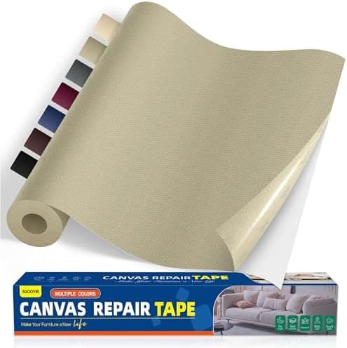 Selbstklebender Textilkleber 10x200cm, Wasserdicht Repair Patch, Zelt Stoffspar Patch für Sofa RV Markisen Stühle