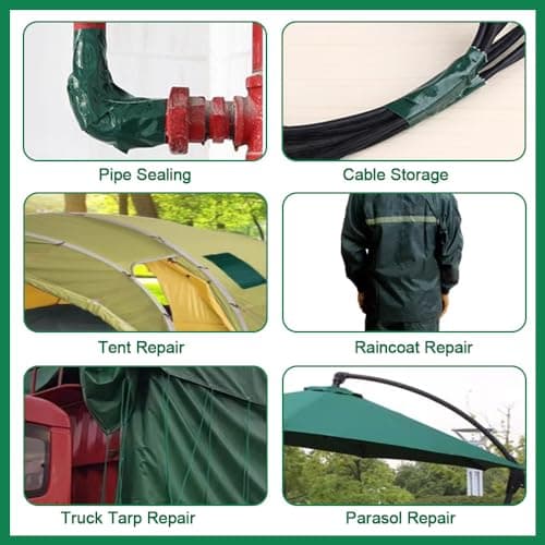 Reparaturklebeband Wasserabweisend für Gewebeplanen und Pool Dachrinne Grün 8cm*5m Abdichtband Spezial Belgian Duct Tape
