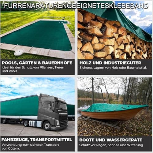 Reparaturset Schwarz für Zelt und Markise - Kleber zur Reparatur von Plane & Schutzplanen (5cm*10m)  
Klebeband Schwarz