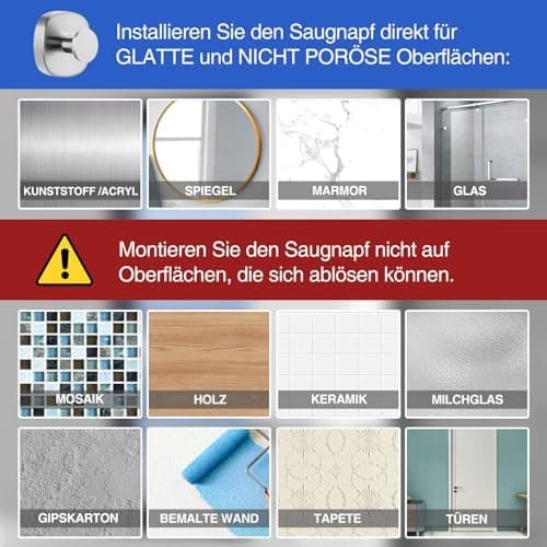 Bohrpflichtfreier Edelstahl Handtuchhalter von ZUNTO - Bad & Küche
| Verstellbare Vakuum Kleiderhaken für ZUNTO Handtuc