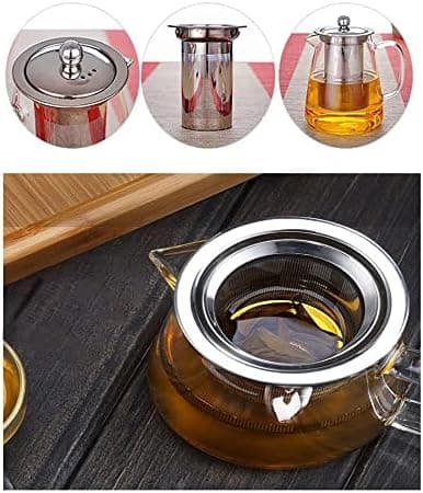 YUEMING Mikrowellenkanne mit Teesieb ideal für losen Teebereitung für Teetücher und mehr Fischer Hält 3-4 Becher Perfect