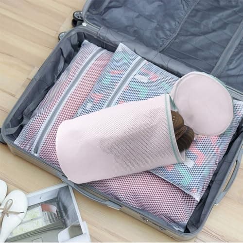 Kimmama Waschbeutel Schuhe 125 g/m² Mesh Langlebiger und wiederverwertbarer Waschbeutel Reiseorganisation (7"×15")  
Kim