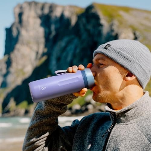 Ideaux Isolierbecher 14oz (420ml) | Doppelwandig | Eign. für Kaffee & Tee - Grün | Auslaufsicher | Reisebef. | Heiß & Ka