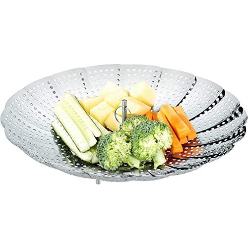 Ecooe Bambusdämpfer mit verstärktem Edelstahlrand, 20cm für Reis, Dim Sum und Gemüse,perfect für Familie und Freunde