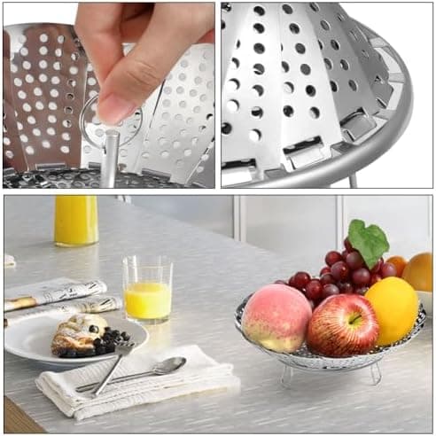 Vicloon Dampfeinsatz Topf Edelstahl Dampfgarer Für Gemüse Fisch Meeresfrüchte Kochen