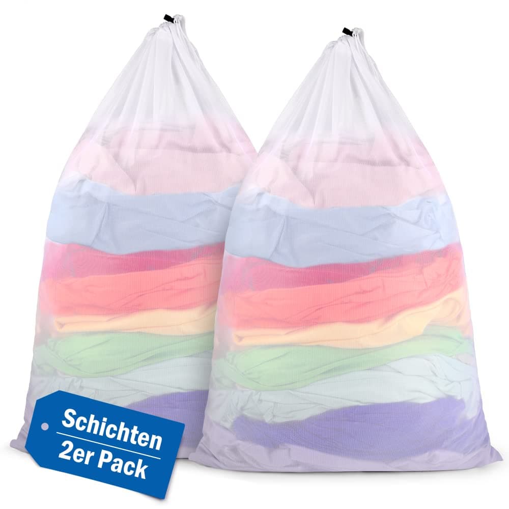 Ecooe groß Wäschesack für Waschmaschine XXL mit Kordelstopper für Schulanfang und Wohnung