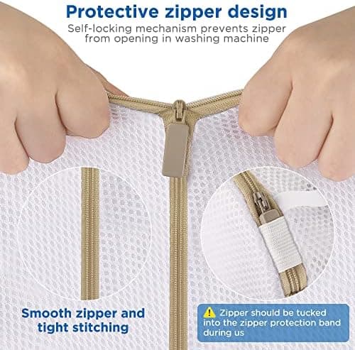Ecoe groß Wäschesack für Waschmaschine, ideal für Schulanfang und Wohnung, XXL Netz mit Kordelstopper, 60x90cm