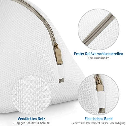 ECOOE 2 Stück Wäschenetz für Schuhe und Sneaker - Schutz vor Stichen, ideal für Waschmaschine und Reise
| ECOOE 2 Stück
