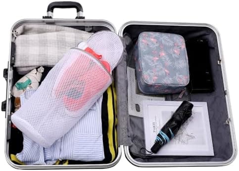 Kimmama Waschbeutel Schuhe 125 g/m² Mesh Langlebiger und wiederverwertbarer Waschbeutel Reiseorganisation (7"×15")  
Kim
