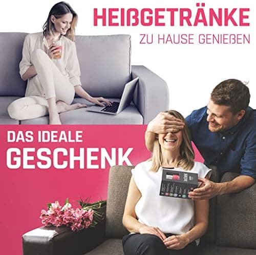 Teebecher mit Sieb 380ml Doppelwandig Taupe