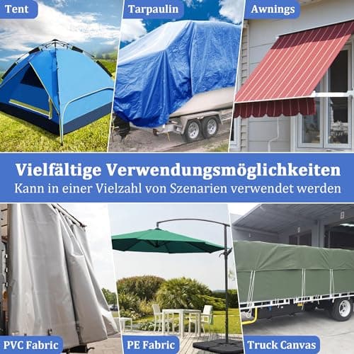 PE Planenband, Reparaturklebeband für Gewebeplanen, für LKW-Abdeckplanen, Markisen und Zelte, weiß, 5M * 8CM