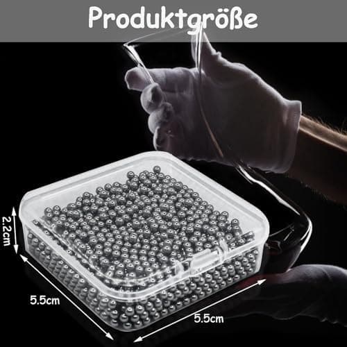 Edelstahl Reinigungsperlen 1600 Stück 3mm Flaschenreiniger Dekanter Vasen Karaffen Rostfrei
