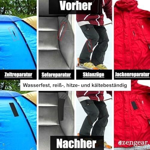 aZengear Reparaturflicken – Wasserdicht, Selbstklebend, Reiß- und Temperaturresistenter Daunenjacken-Reparatur-Stoff (Sc