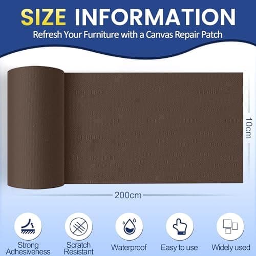 Selbstklebender Textilkleber 10x200cm, Wasserdicht Repair Patch, Zelt Stoffspar Patch für Sofa RV Markisen Stühle