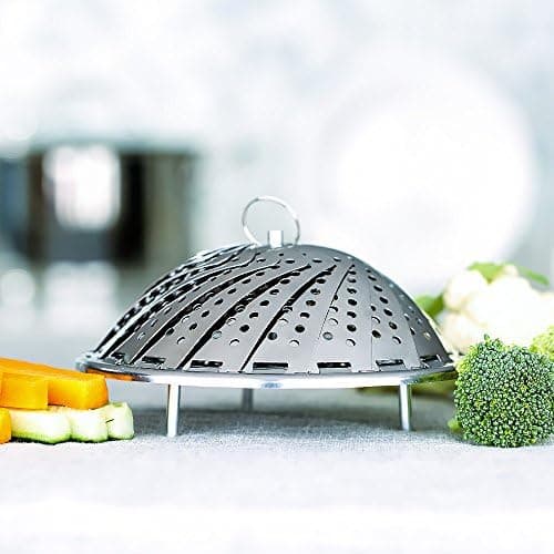 Ecooe Bambusdämpfer mit verstärktem Edelstahlrand, 20cm für Reis, Dim Sum und Gemüse,perfect für Familie und Freunde