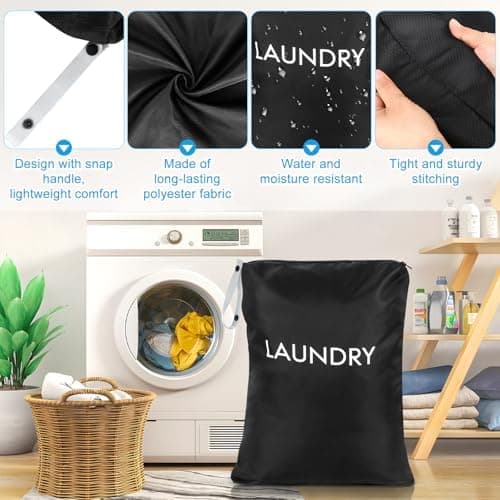35 * 55cm Wasserdichte Wäschesack für Zuhause und Reisen – 2 Stück – Faltbar – SchmutzWK-3555-WH-Reisen-Camping  
35 * 4