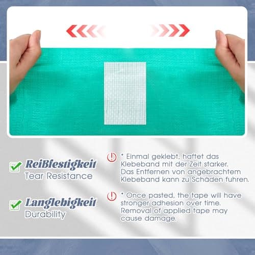 Sinmoe PE Planenband für Lkw-Reparatur - Wasserdicht - Zelt-Flicken - Kfz-Anhänger-Reparatur (8cm x 8m, Transparent)