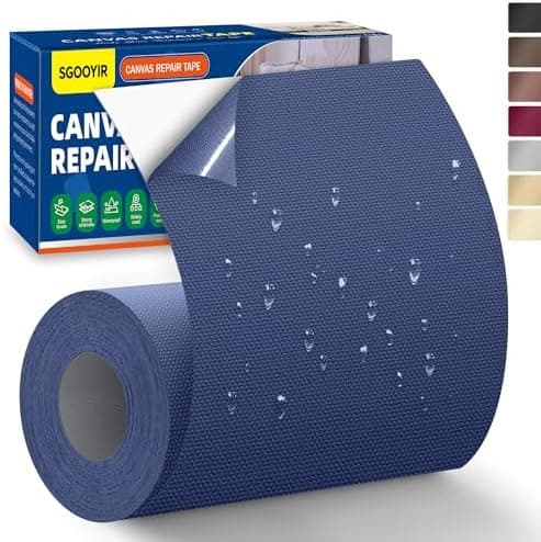 Selbstklebender Textilkleber 10x200cm, Wasserdicht Repair Patch, Zelt Stoffspar Patch für Sofa RV Markisen Stühle